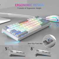 AULA 60%-os RGB Mechanikus Gamer Billentyűzet, Hot-Swap, Piros Kapcsolók 8