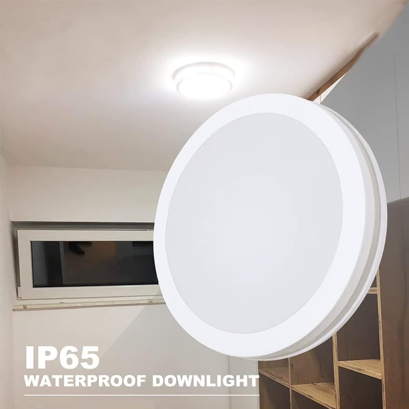 Liper 30W LED mennyezeti lámpa, hidegfehér, vízálló, IP65, kerek, 25,5cm