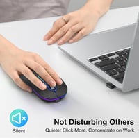 Cimetech ergonomikus vezeték nélküli egér - Bluetooth, USB, újratölthető, csendes, 1600 DPI 4