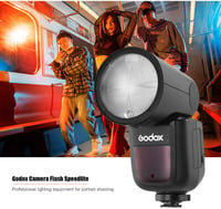 Godox V1S Professzionális Vaku Kerek Fejjel - 2.4G Vezeték Nélküli Fresnel Zoom - Sony Fényképezőgépekkel Kompatibilis Vakupapucs Rendszer 8