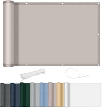 AXT SHADE Erkély Takarófólia, 75x500 cm, Taupe, UV-álló Időjárásálló Poliészter Belátásgátló Háló Erkélykorlátra, Kertbe 1