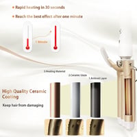 Flintronic 3 csöves hajgöndörítő, 22mm, állítható hőmérséklet, arany 2