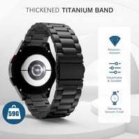 Samsung Galaxy Watch 6/5/4 MoKo Titán Fémszíj 20mm - Fekete 3