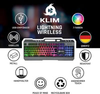 KLIM Light Ning vezeték nélküli német billentyűzet - QWERTZ kiosztás 4