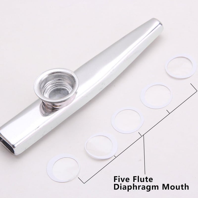 Oibtech ezüst kazoo 5 membránnal - fém hangszer