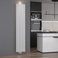 GRE1835WD-1 Dupla Rétegű Ovális Függőleges Dizájn Radiátor - Elegáns Panel Fűtőtest Fürdőszobába és Nappaliba Multiblock Termosztáttal 1