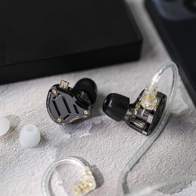 KZ ZS10 Pro 2 Fekete Fülhallgató Mikrofonnal - 1DD+4BA Hibrid, 4 Szintű Hangolás, Játékosoknak