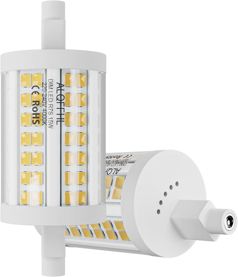 R7S LED izzó 78mm, dimmelhető, 15W, 4000K természetes fehér, 2 db csomag