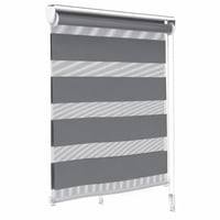 Rulou Dublu VOUNOT Fără Găurire, 55x150 cm, Gri, Umbrire de Zi și de Noapte, pentru Fereastră și Ușă, Semitransparent și Opac, 1 buc. 2