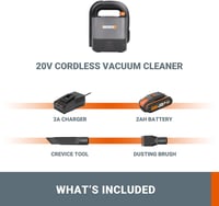WORX 18V Akkumulátoros Kézi Porszívó, Cube Vac WX030, PowerShare, Erős Szívóerő, HEPA Szűrő, 25 Perc Üzemidő, Kompakt, Hordozható, Akkuval é 6