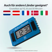 Parkwächter V2 Elektronikus Parkolótárcsa Német Szabványú Jóváhagyással - Automatikus Digitális Parkolóóra Autóba, Adatvédelemmel, Országspe 3