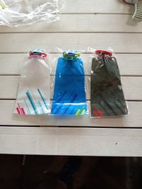 LEMONSTONE Skladacia fľaša na vodu 700 ml, sada 3 ks (1 chýba), BPA-free opakovane použiteľná fľaša s karabínkou, na turistiku a 5