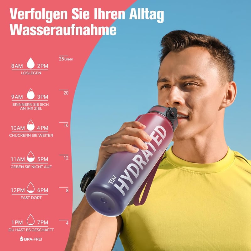 Sahara Sailor BPA-mentes 750ml-es sportkulacs - Szivárgásmentes, kerékpározáshoz, kempingezéshez