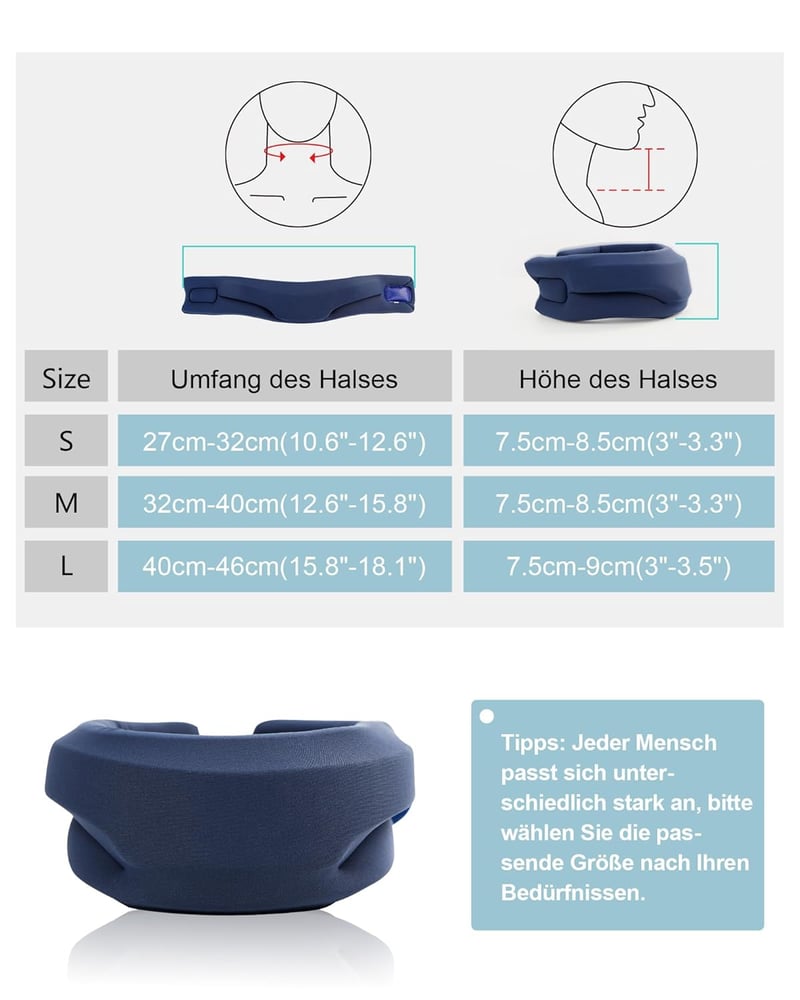 BLABOK Puha Nyaktámasz Alváshoz - Nyakfájdalom Enyhítésére és Gerincstabilizálásra
