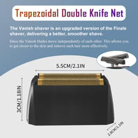 Wahl 5 Star Series Vanish borotva pótfej, 2 db-os fekete szett, kompatibilis 8173-700 modellhez 2
