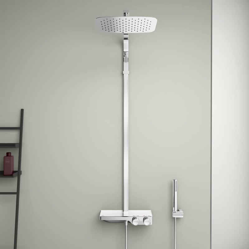 Ideal Standard Ceratherm S200 A7332AA Felszerelhető Zuhanyszett - Króm Kivitel, Sárgaréz Anyag, Fali Rögzítésű Zuhanyrendszer