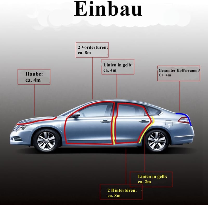 Tuokay 10m EPDM Gumi Ajtótömítés - 12x14mm D-alakú Szigetelőcsík Autóajtóhoz, Motorházhoz, Csomagtérhez - Hangszigetelő Tömítőszalag A