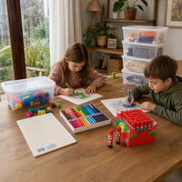 Set Creativ pentru Desen: 25 coli + 36 carioci + 15 lipiciuri + cutii depozitare 1