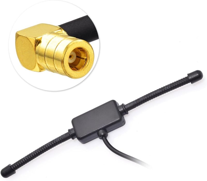 Eightwood DAB+ Szélvédő Antenna - 3m Kábeles Autórádió Antenna, Üvegre Szerelhető Patch Aerial Megoldás DAB Rádióhoz