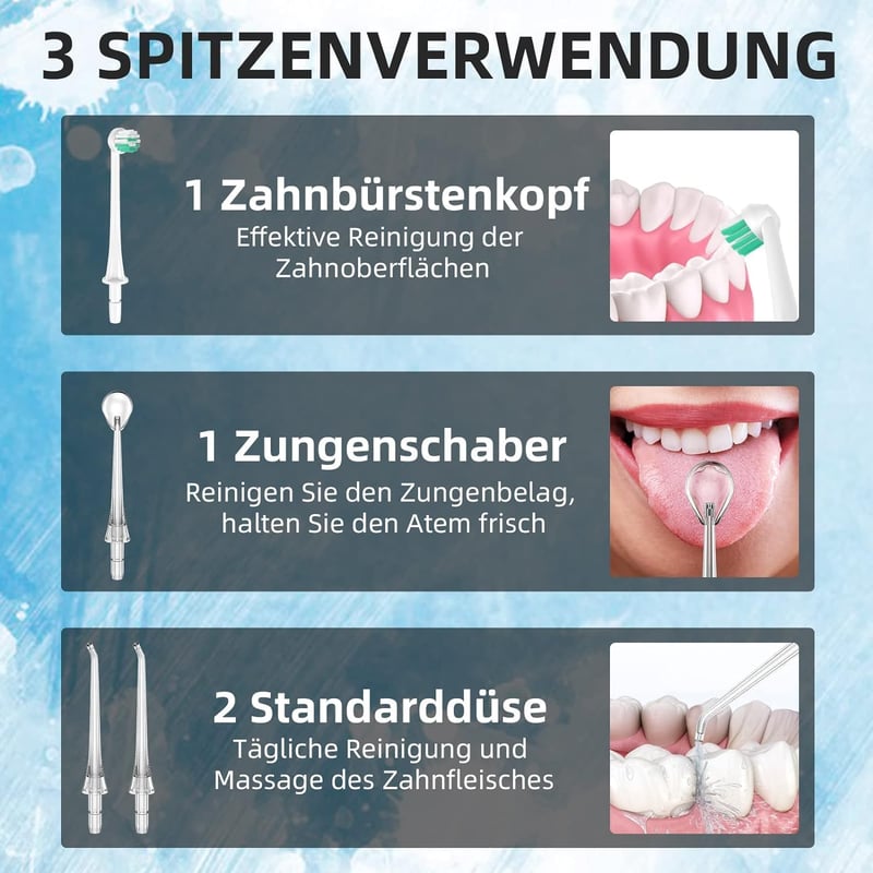 Oral-B Erőteljes Vezeték Nélküli Szájzuhany, 4 Üzemmód, IPX7 Vízálló, Fekete