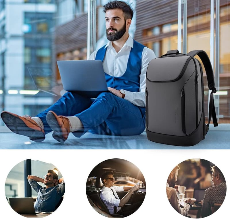 Bange üzleti hátizsák 15,6" laptophoz, USB-töltővel, vízálló