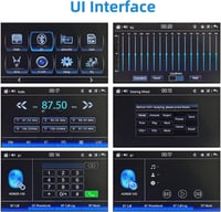 Podofo 2DIN Autórádió 7" Érintőképernyővel - CarPlay és Android Kompatibilis, Bluetooth, Tolatókamera, Kormányvezérlés, FM, USB, Színes Vilá 9