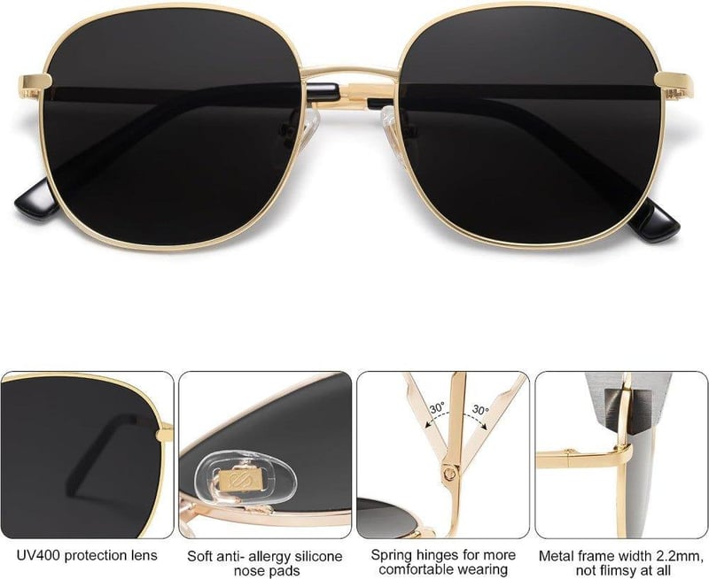 Ray-Ban Unisex Négyzetes Napszemüveg Rugós Zsanérral - Felújított