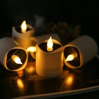 Tinyouth 6 db Napelemes LED Gyertya Lámpa - Kültéri Vízálló Dekoráció Meleg Fehér Fénnyel Kertbe, Teraszra, Esküvőre, Otthoni Díszítéshez 1