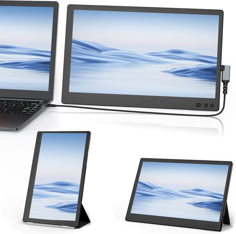 Hordozható SMISEACOW 11,6" Full HD IPS monitor laptophoz, konzolokhoz, védőtokkal