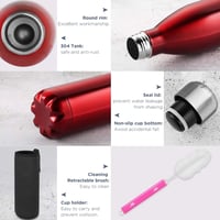 GeeRic Rozsdamentes Acél Termosz 750ml - Dupla Falú Hőszigetelő Kulacs, Szivárgásmentes, BPA-mentes, Túrázáshoz, Sportoláshoz, Világos Lila  5
