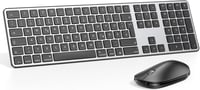 OMOTON Bluetooth Billentyűzet és Egér Mac-hez, Vezeték Nélküli QWERTZ, Szürke - Room grey 1