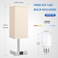 Sárga LED Állólámpa Érintőkapcsolóval és USB Töltővel 6