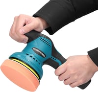 KKnoon Akkumulátoros Polírozógép 12V - 8 Sebességes Autó Polírozó Készlet 2800-5000 RPM, 125mm Koronggal Autó, Bútor és Fém Felületekhez 6