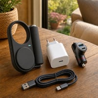 Set za punjenje u pokretu: 5000 mAh power bank + 35 W punjač + 60 W auto punjač + 1 m USB-C kabel 1