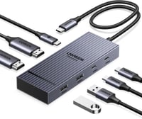 UGREEN Revodok Pro USB C Hub 10Gbps Dokkoló - 2 HDMI 4K@60Hz Kettős Kijelző, 100W PD Töltés, USB 3.2 Portok, XPS, Chromebook, Surface Pro Ko 1