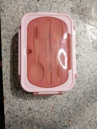 Bento box ZYETGH s priehradkami a taškou, ružová súprava desiatového boxu, 1250 ml, raňajky a — bez tašky (stav: pozri 2. obrázok) 4