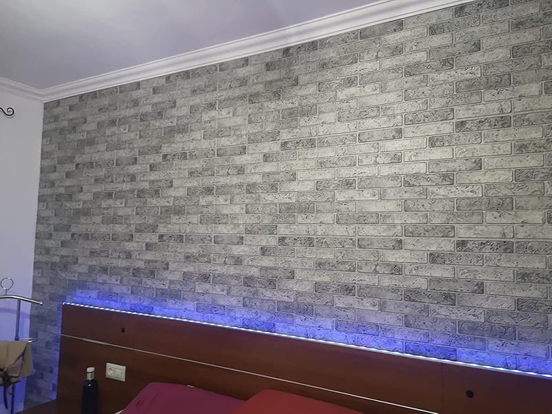 Grace Baltic 3D Fali Panel - 4,8 m², 10 db, Szürke Tégla Mintázat, 1 mm Vastag PVC, Beltéri Faldekoráció, Vékony és Rugalmas