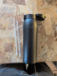 Termos din oțel inoxidabil Super Sparrow 750 ml, cu capac cu pai, fără BPA, negru - Lipsește (stare: vezi a doua imagine) 2