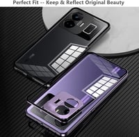 Realme GT 3 Mágneses Tok Lila - Csúszásgátló, Képernyő- és Lencsevédővel 2