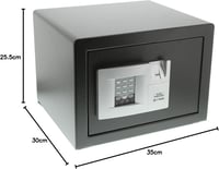 Burg-Wächter PointSafe P 2 E FS Laptop Széf, Elektronikus Kombinációs Zár Ujjlenyomat Olvasóval, Falra Szerelhető, 20,5 Liter, Fekete 8
