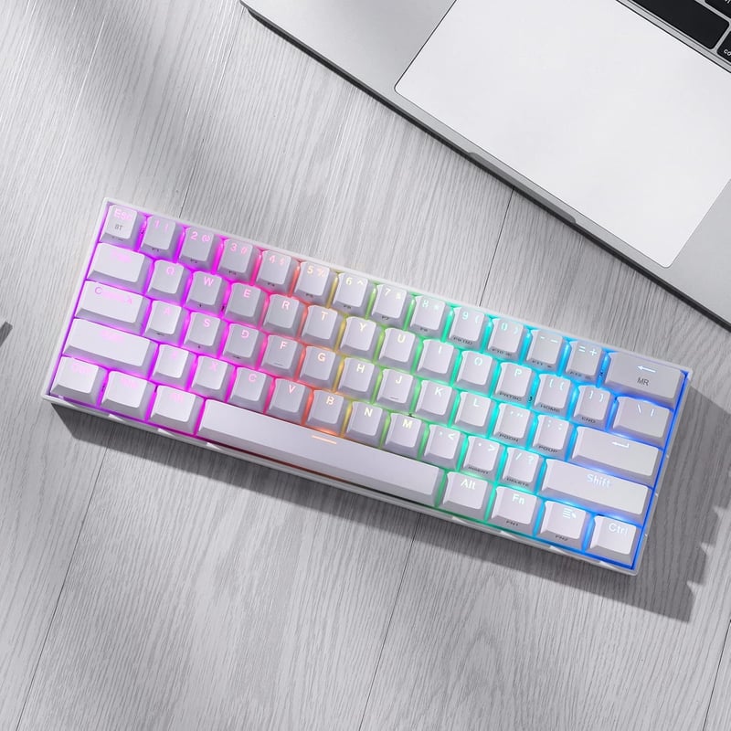Redragon K530 Pro 60% Wireless Mechanikus RGB Gamer Billentyűzet, 3 Módú, Hot Swap