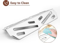 GFTIME Rozsdamentes Acél Flavorizer Sín Weber Genesis II 300 Sorozathoz - 31,8 cm Hőterelő Ízesítő Rudak Grillhez - 3 db Csomag 4