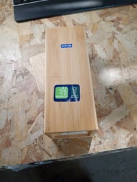 Suport pentru perie WC WENKO Padua din bambus, design închis, fără perie WC inclusă, 10 x 38 x 10 cm, culoare natur/negru - ca nou (stare: vezi a 2-a imagine) 3
