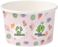 BIOZOYG Rózsaszín Mini Jégkrém Pohár Szett 75ml 40db 1