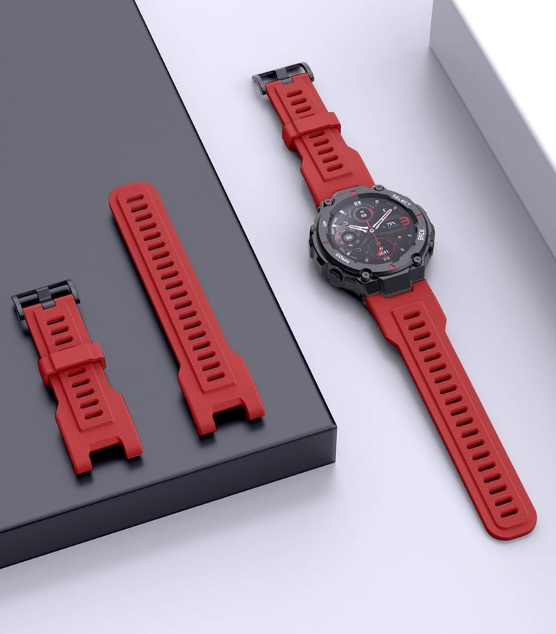 MoKo Szilikon Szíj Amazfit T-Rex/T-Rex Pro Okosórához - Puha Sportpánt Csavarhúzókkal, Csereszíj Okosóra Kiegészítő