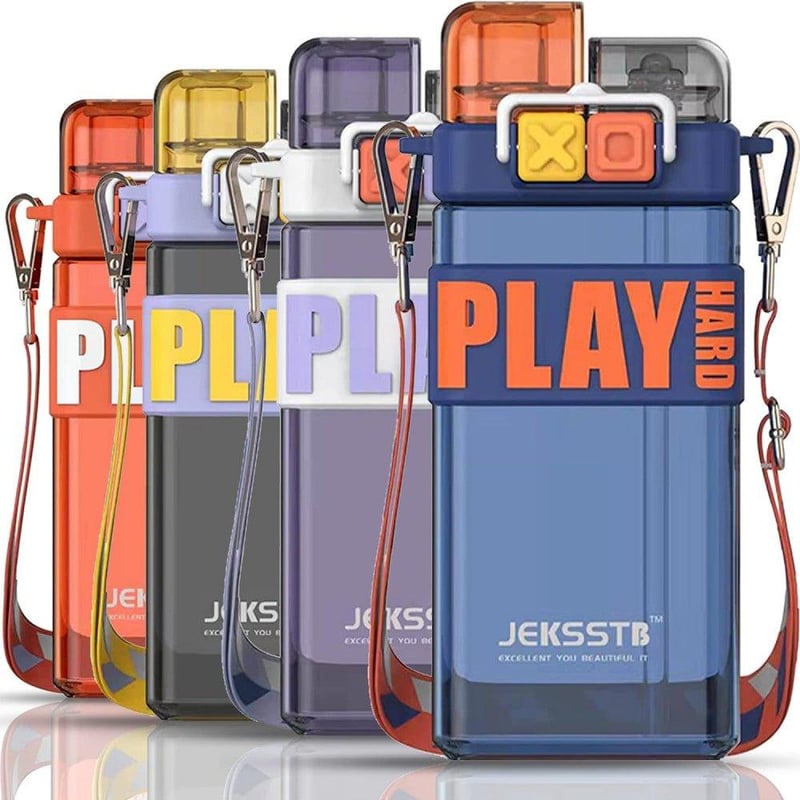 JEKSSTB Kék Gyerek Kulacs 520 ml - Praktikus Méretű Ivópalack