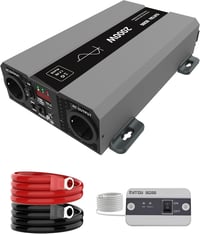 DATOUBOSS 2000W Tiszta Szinusz Inverter 24V-230V - LCD Kijelzős Feszültségátalakító USB Csatlakozással Lakóautóhoz, Kempingezéshez, Napeleme 1