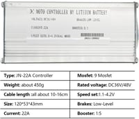 Benefischl E-roller és E-bike vezérlő 36/48V 500/750W LCD kijelzővel 7