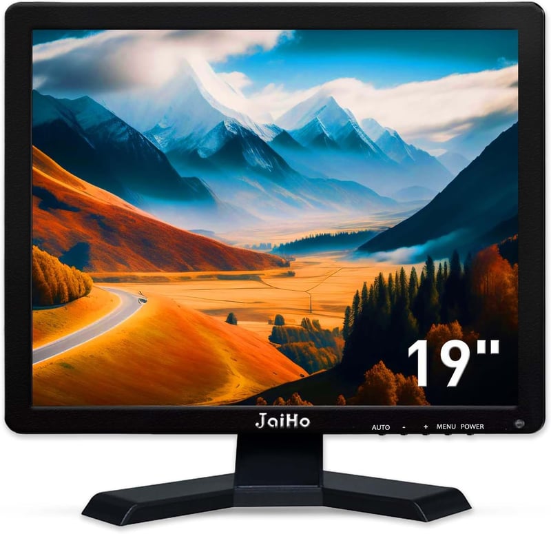 JaiHo 19" IPS Monitor Beépített Hangszórókkal - HD 1280x1024 Felbontás, HDMI Csatlakozás, PC/TV/CCTV/Raspberry Pi Kompatibilis, Távirányítóval