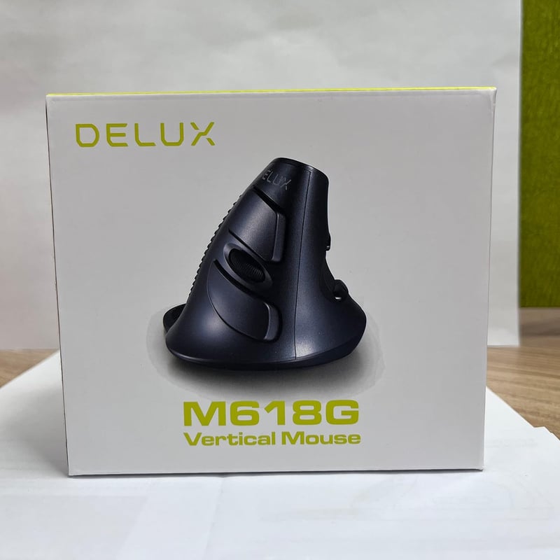 DeLUX M618G GX ergonomikus vezeték nélküli függőleges egér, csuklótámasszal, karpális alagút szindrómára